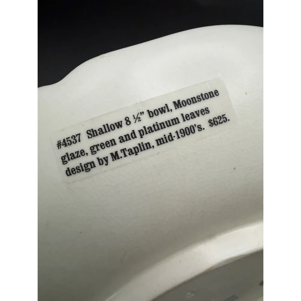 Wedgwood Moonstone Millicent Taplin Falling Leaves Bowl c1930 Art Deco 8.5